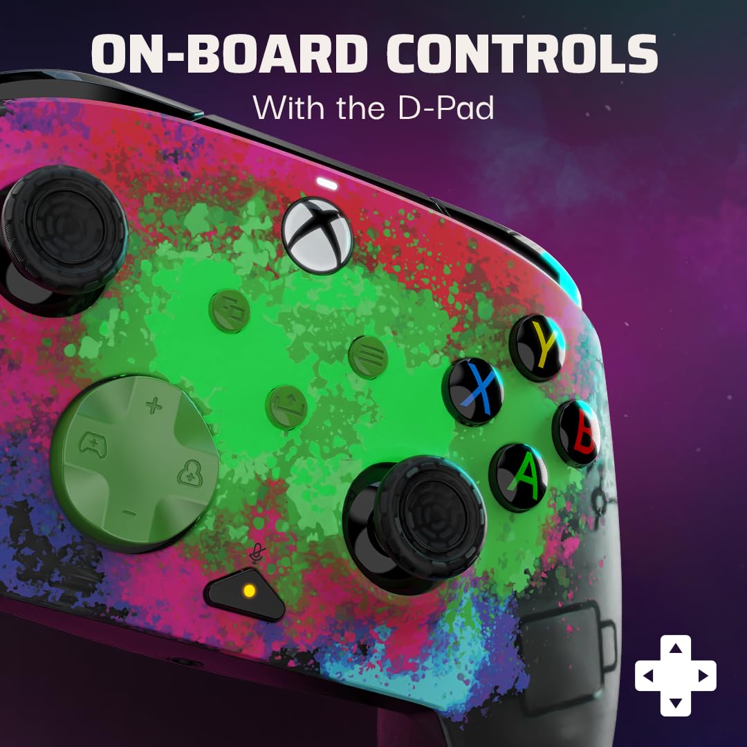 PDP Rematch GLOW WIRED Controller for Xbox Series X|S & One - Space Dust™