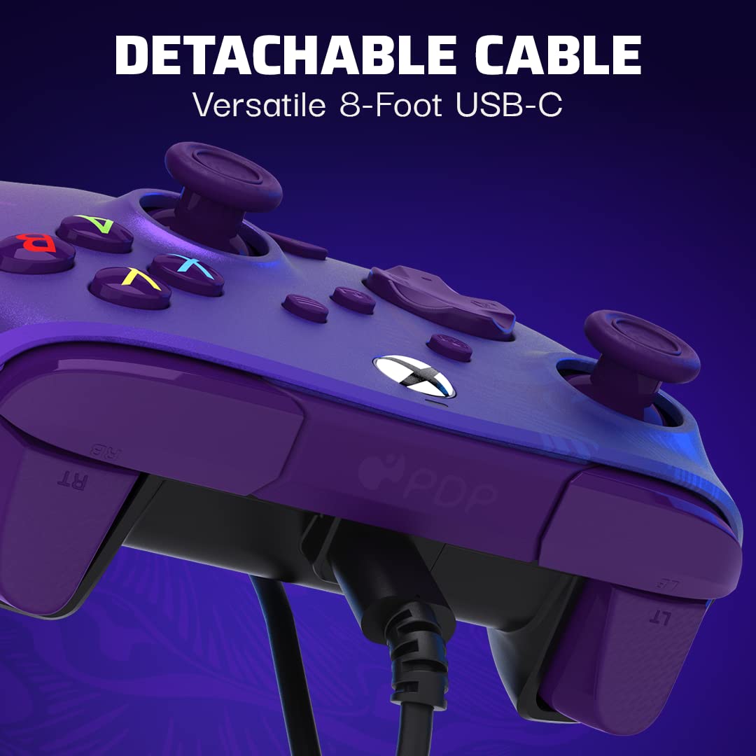 PDP Rematch Advanced WIRED Controller for Xbox Series X|S & One - Purple Fade™