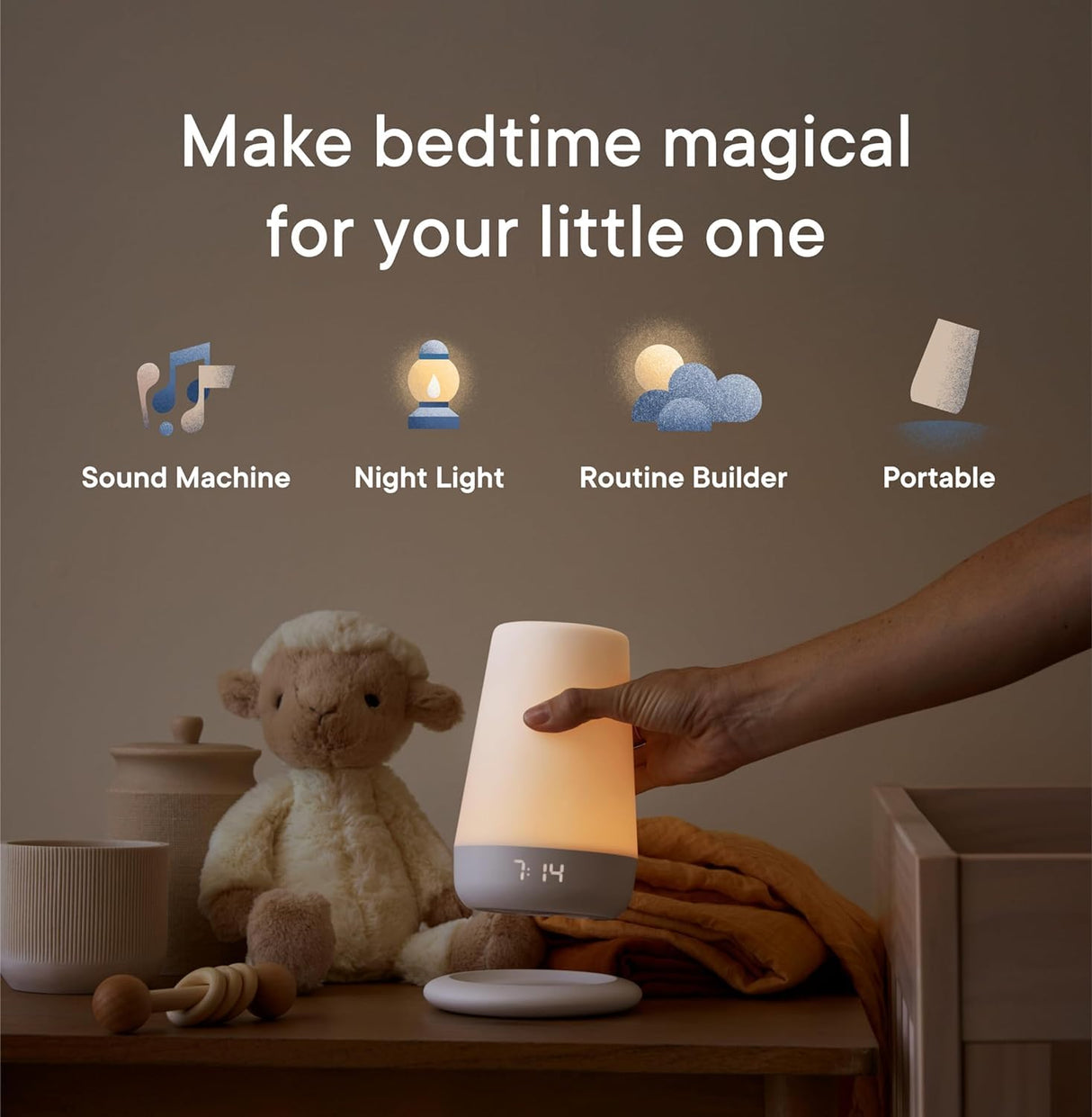 Hatch Rest+ Baby & Kids Sound Machine | 2nd Gen | Child’s Night Light, Alarm Clock, Toddler Sleep Trainer (HBRESTPLUS2)™