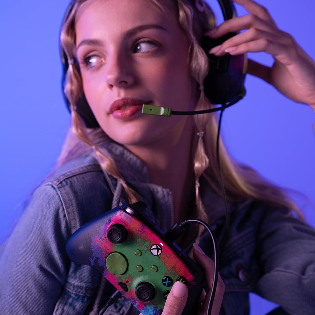 PDP Space Dust Bundle: WIRED Controller &  IRLITE GLOW Wired Headset for Xbox ™