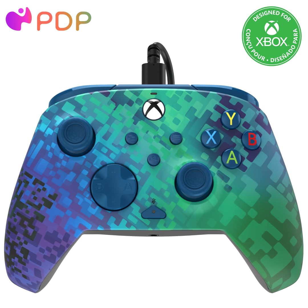 PDP Rematch Advanced WIRED Controller for Xbox Series X|S & One - GLITCH GREEN™