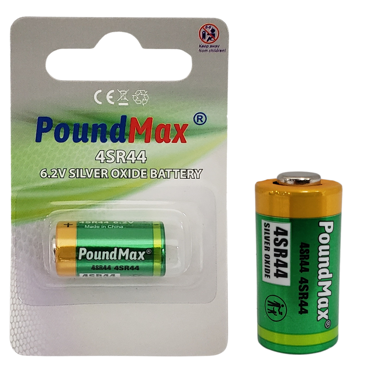 PoundMax 4SR44 Batteries 6.2v Silver Oxide Battery