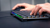 Cherry MX 10.0N RGB Mechanical Keyboard MX Low Profile Speed Switches, Aluminum Housing, Premium Keyboard for Gaming & Work (G8A-25010LVBUS-2)
