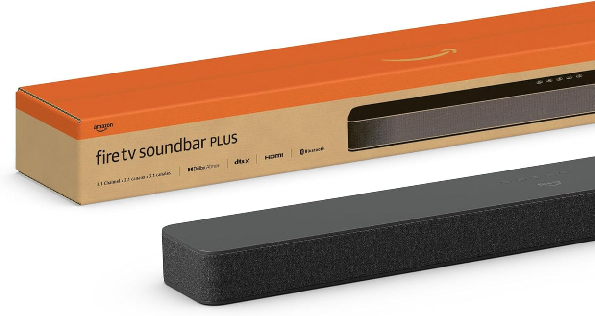 Amazon Fire TV Soundbar Plus (newest model) with built-in Subwoofer 3.1 Channel Dolby Atmos dtsx HDMI Bluetooth™