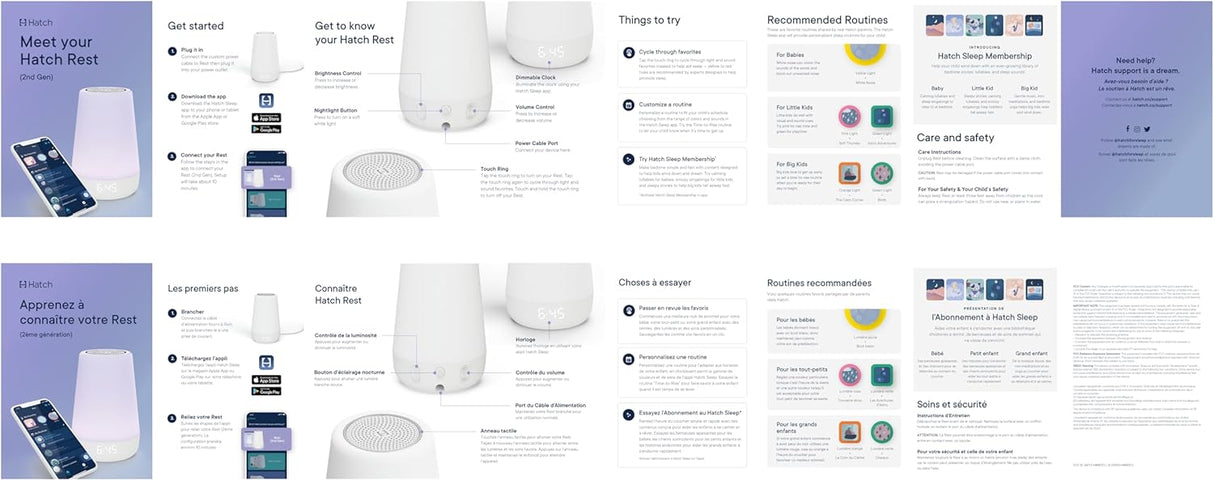 Hatch Rest Baby Sound Machine, Night Light | 2nd Gen | Registry Essential, Sleep Trainer (HBREST2)™™