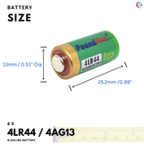 PoundMax 4LR44 / 4AG13 Batteries 6v Alkaline Battery Combo Pack