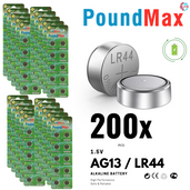 PoundMax AG13 LR44 Batteries 1.5v Alkaline Button Battery Combo Pack - 10 Count