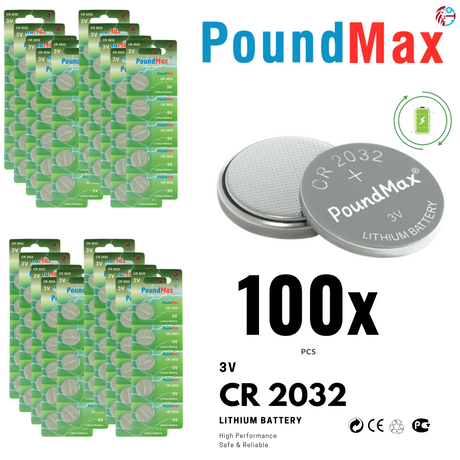 PoundMax CR2032 Batteries 3v Lithium Coin Cell Battery Combo Pack™