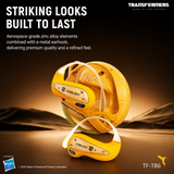 Transformers Flux T86 Ear-Hook Bluetooth Wireless Earbuds, Heavy-Duty Zinc Alloy Armor Charging Case, 14.2mm Hi-Fi Drivers, Built-in Mic