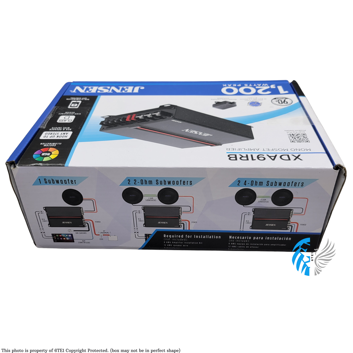 Jensen XDA91RB (Vers. B) Class D Mono 1,200 Watts Power Mosfet Amplifier With Remote™