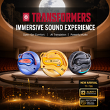 Transformers Flux T86 Ear-Hook Bluetooth Wireless Earbuds, Heavy-Duty Zinc Alloy Armor Charging Case, 14.2mm Hi-Fi Drivers, Built-in Mic