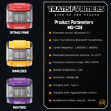Transformers MG-C03 Bluetooth Wireless Earbuds – TWS, HiFi Sound, Low Latency Gaming & Music Dual Mode Headset, Noise Cancelling, Touch Control, Long Battery Life & Charging Case Red