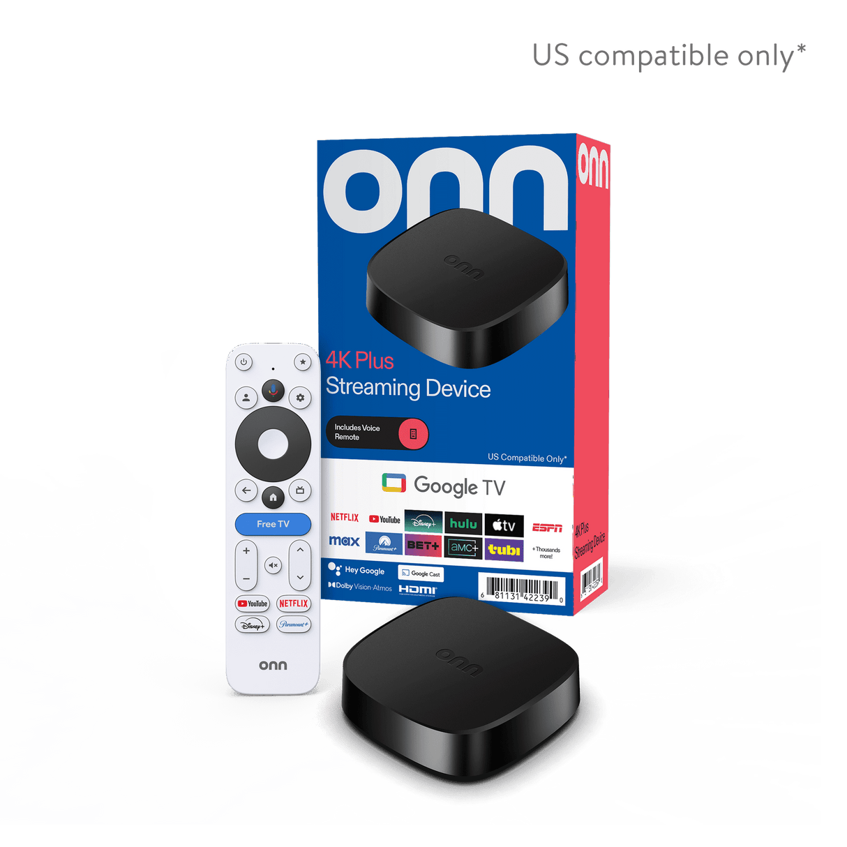 Onn Google TV 4K Plus Ultra HD Streaming Box Device 16GB, 2Gb Ram (100149582)™