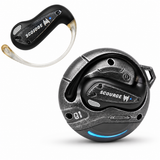 Transformers Flux T86 Ear-Hook Bluetooth Wireless Earbuds, Heavy-Duty Zinc Alloy Armor Charging Case, 14.2mm Hi-Fi Drivers, Built-in Mic