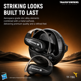 Transformers Flux T86 Ear-Hook Bluetooth Wireless Earbuds, Heavy-Duty Zinc Alloy Armor Charging Case, 14.2mm Hi-Fi Drivers, Built-in Mic