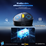 Transformers Autobots TF-GM04 Pro Wireless Esports Gaming Mouse, 53g Ultra-Light, Tri-Mode Bluetooth/2.4GHz/Wired - 24000 DPI RGB 6 Buttons