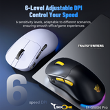 Transformers Autobots TF-GM04 Pro Wireless Esports Gaming Mouse, 53g Ultra-Light, Tri-Mode Bluetooth/2.4GHz/Wired - 24000 DPI RGB 6 Buttons
