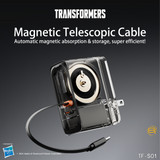 Transformers StarSaber TF-S01 40W GaN USB-C Fast Charger with Retractable 32” Cable, Dual USB-C (20W+12W) Compact Wall Charger for iPhone, Samsung, Google Pixel, iPad AC 100-240V