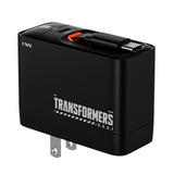 Transformers StarSaber TF-S01 40W GaN USB-C Fast Charger with Retractable 32” Cable, Dual USB-C (20W+12W) Compact Wall Charger for iPhone, Samsung, Google Pixel, iPad AC 100-240V