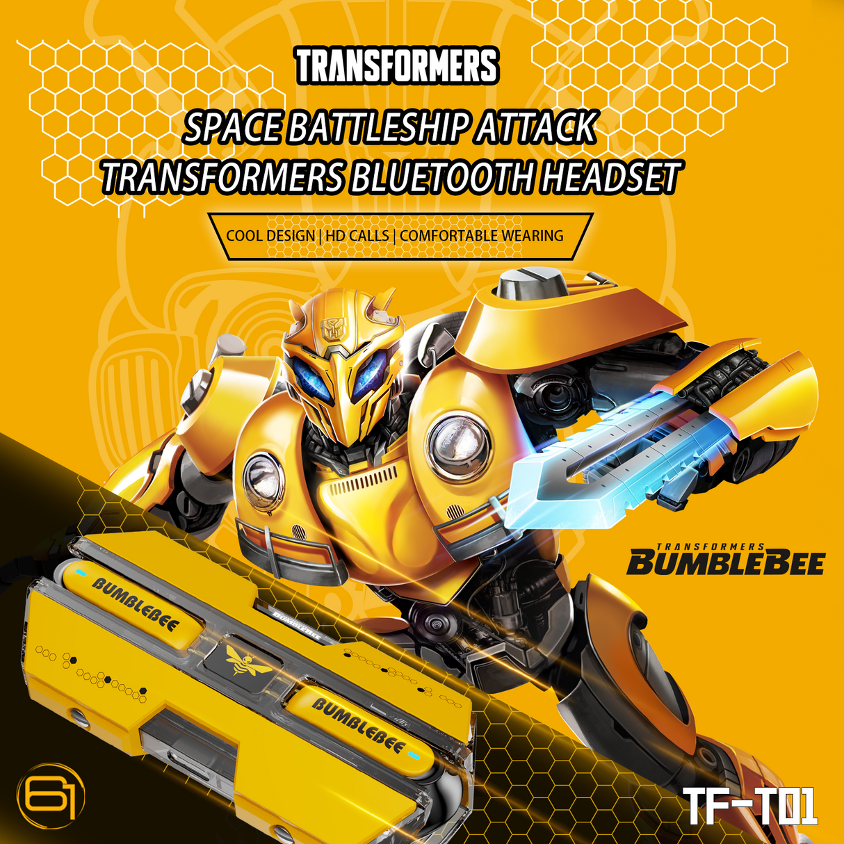 Transformers TF-T01 True Wireless Earbuds Wireless Bluetooth 5.4 Ear Buds Deep Bass Sound Earbud with Smart Noise Cancelling Mic IPX5 Waterproof in Ear Earphones for Android iOS Blue