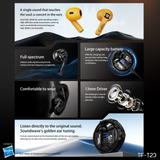 Transformers TF-T23 Wireless Bluetooth Earbuds - Premium Zinc Alloy Case RGB Breathing Lights, Gaming Mode, 13mm Loudspeaker, Deep Bass Sound, Long Battery Life, Type-C Fast Charge