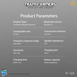 Transformers TF-T23 Wireless Bluetooth Earbuds - Premium Zinc Alloy Case RGB Breathing Lights, Gaming Mode, 13mm Loudspeaker, Deep Bass Sound, Long Battery Life, Type-C Fast Charge