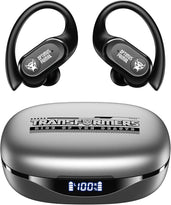 Transformers TF-T26 Pro Over The Ear Earbuds Wireless Bluetooth 5.4 Ear Buds with Earhooks 65H Playtimes Deep Bass Sound IPX5 Mic IPX5 Waterproof Earphones for Sport/Workout