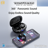 Transformers TF-T26 Pro Over The Ear Earbuds Wireless Bluetooth 5.4 Ear Buds with Earhooks 65H Playtimes Deep Bass Sound IPX5 Mic IPX5 Waterproof Earphones for Sport/Workout