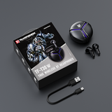 Transformers TF-T30 Bluetooth TWS Wireless Earbuds with Energy Core Design Passive Noise Cancelling Semi-in-Ear Cool HiFi HD Calling Music Game Modes Low Latency Sports Earphones