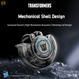 Transformers TF-T31 Bluetooth TWS Wireless Earbuds with Mechanical Shell Design Passive Noise Cancelling In-Ear Cool HiFi HD Calling Music Game Modes Low Latency Sports Earphones