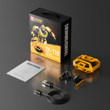 Transformers TF-T32 Wireless Bluetooth Earbuds - Zinc Alloy Case, Low-Latency Gaming & Music Modes, 13mm Loudspeaker, USB-C Fast Charging, Deep Bass Sound Long Battery 24H Playtime