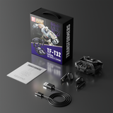 Transformers TF-T32 Wireless Bluetooth Earbuds - Zinc Alloy Case, Low-Latency Gaming & Music Modes, 13mm Loudspeaker, USB-C Fast Charging, Deep Bass Sound Long Battery 24H Playtime