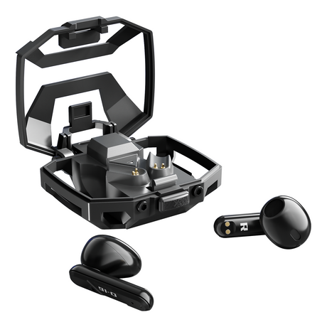 Transformers TF-T32 Wireless Bluetooth Earbuds - Zinc Alloy Case, Low-Latency Gaming & Music Modes, 13mm Loudspeaker, USB-C Fast Charging, Deep Bass Sound Long Battery 24H Playtime