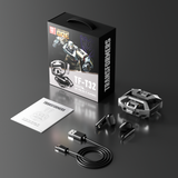 Transformers TF-T32 Wireless Bluetooth Earbuds - Zinc Alloy Case, Low-Latency Gaming & Music Modes, 13mm Loudspeaker, USB-C Fast Charging, Deep Bass Sound Long Battery 24H Playtime