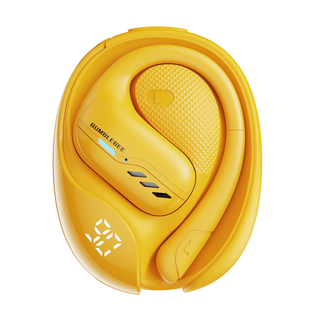 Transformers TF-T55 Open-Back Bluetooth Wireless Earbuds, Sleek Wing-Like Design Passive Noise Cancelling In-Ear Cool HiFi Calling Dual Modes Sports Earphones LED Display