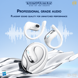 Transformers TF-T55 Open-Back Bluetooth Wireless Earbuds, Sleek Wing-Like Design Passive Noise Cancelling In-Ear Cool HiFi Calling Dual Modes Sports Earphones LED Display