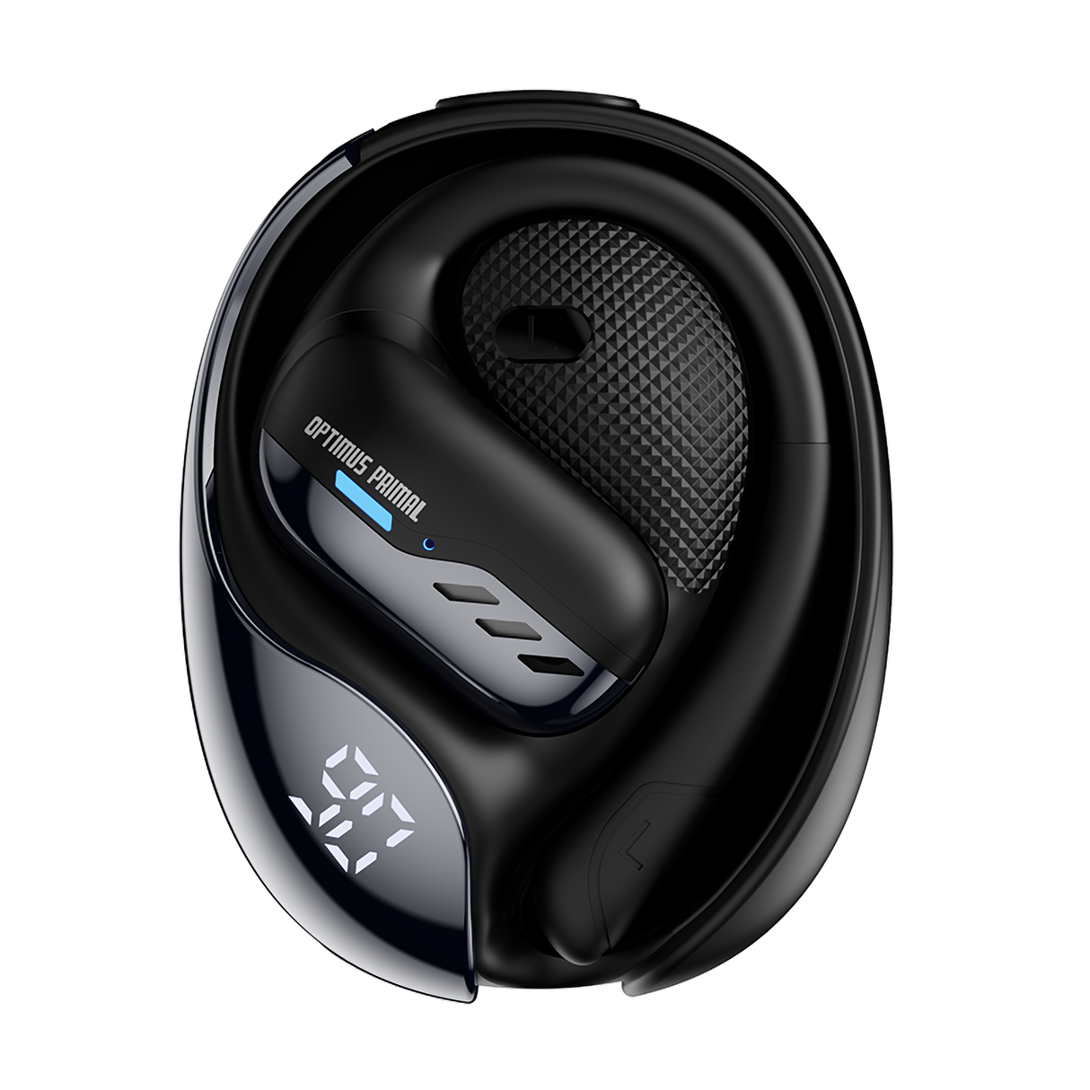 Transformers TF-T55 Open-Back Bluetooth Wireless Earbuds, Sleek Wing-Like Design Passive Noise Cancelling In-Ear Cool HiFi Calling Dual Modes Sports Earphones LED Display