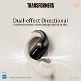 Transformers TF-T59 Ear-Hook True Wireless Bluetooth Earbuds with Mic, Low Latency Game/Music Modes, 13mm Drivers, Secure Fit Sport Headphones, IPX5 Waterproof Deep Bass Sound