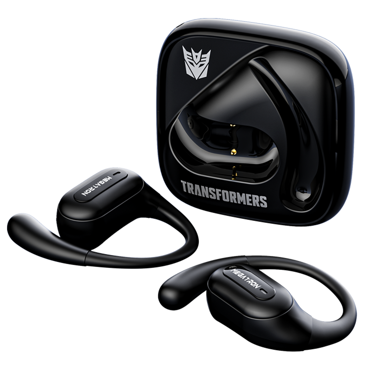 Transformers TF-T59 Ear-Hook True Wireless Bluetooth Earbuds with Mic, Low Latency Game/Music Modes, 13mm Drivers, Secure Fit Sport Headphones, IPX5 Waterproof Deep Bass Sound