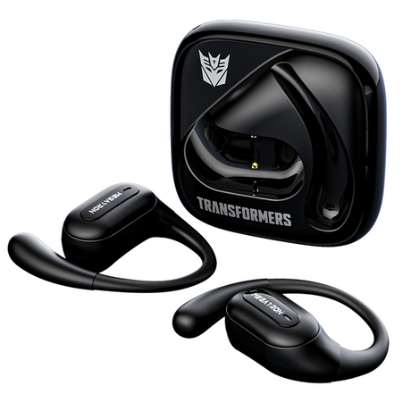 Transformers TF-T59 Ear-Hook True Wireless Bluetooth Earbuds with Mic, Low Latency Game/Music Modes, 13mm Drivers, Secure Fit Sport Headphones, IPX5 Waterproof Deep Bass Sound