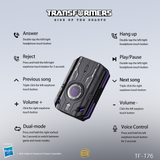 Transformers TF-T76 True Wireless Bluetooth 6.0 Earbuds with Mic, Mecha Zinc Alloy Armor Case, Low-Latency Game/Music Modes, Hi-Fi 13mm Drivers, HD Calling, 40H Total Playtime