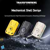 Transformers TF-T76 True Wireless Bluetooth 6.0 Earbuds with Mic, Mecha Zinc Alloy Armor Case, Low-Latency Game/Music Modes, Hi-Fi 13mm Drivers, HD Calling, 40H Total Playtime