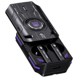 Transformers TF-T76 True Wireless Bluetooth 6.0 Earbuds with Mic, Mecha Zinc Alloy Armor Case, Low-Latency Game/Music Modes, Hi-Fi 13mm Drivers, HD Calling, 40H Total Playtime