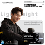 Transformers TF-T93 Ear-Clip True Wireless Bluetooth 6.0 Earbuds with Mic, Zinc Alloy Armor Case, Low Latency Game/Music Modes, Hi-Fi 12mm Drivers, Secure Fit Sports Earphones