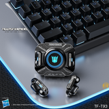 Transformers TF-T93 Ear-Clip True Wireless Bluetooth 6.0 Earbuds with Mic, Zinc Alloy Armor Case, Low Latency Game/Music Modes, Hi-Fi 12mm Drivers, Secure Fit Sports Earphones
