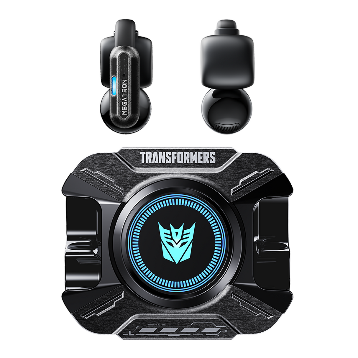 Transformers TF-T93 Ear-Clip True Wireless Bluetooth 6.0 Earbuds with Mic, Zinc Alloy Armor Case, Low Latency Game/Music Modes, Hi-Fi 12mm Drivers, Secure Fit Sports Earphones