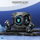 Transformers TF-T93 Ear-Clip True Wireless Bluetooth 6.0 Earbuds with Mic, Zinc Alloy Armor Case, Low Latency Game/Music Modes, Hi-Fi 12mm Drivers, Secure Fit Sports Earphones