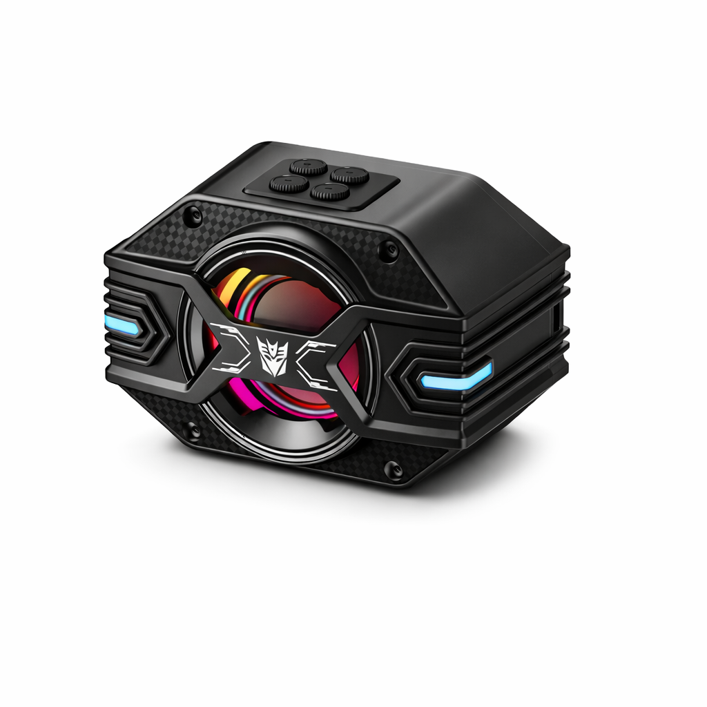 Transformers TF-Y03 CoreBlock Design Bluetooth TWS Speaker 5W Portable Wireless IPX5 Waterproof, 5H Playtime Deep Bass, Stereo Pairing, Built-in Mic, AUX/TF Card