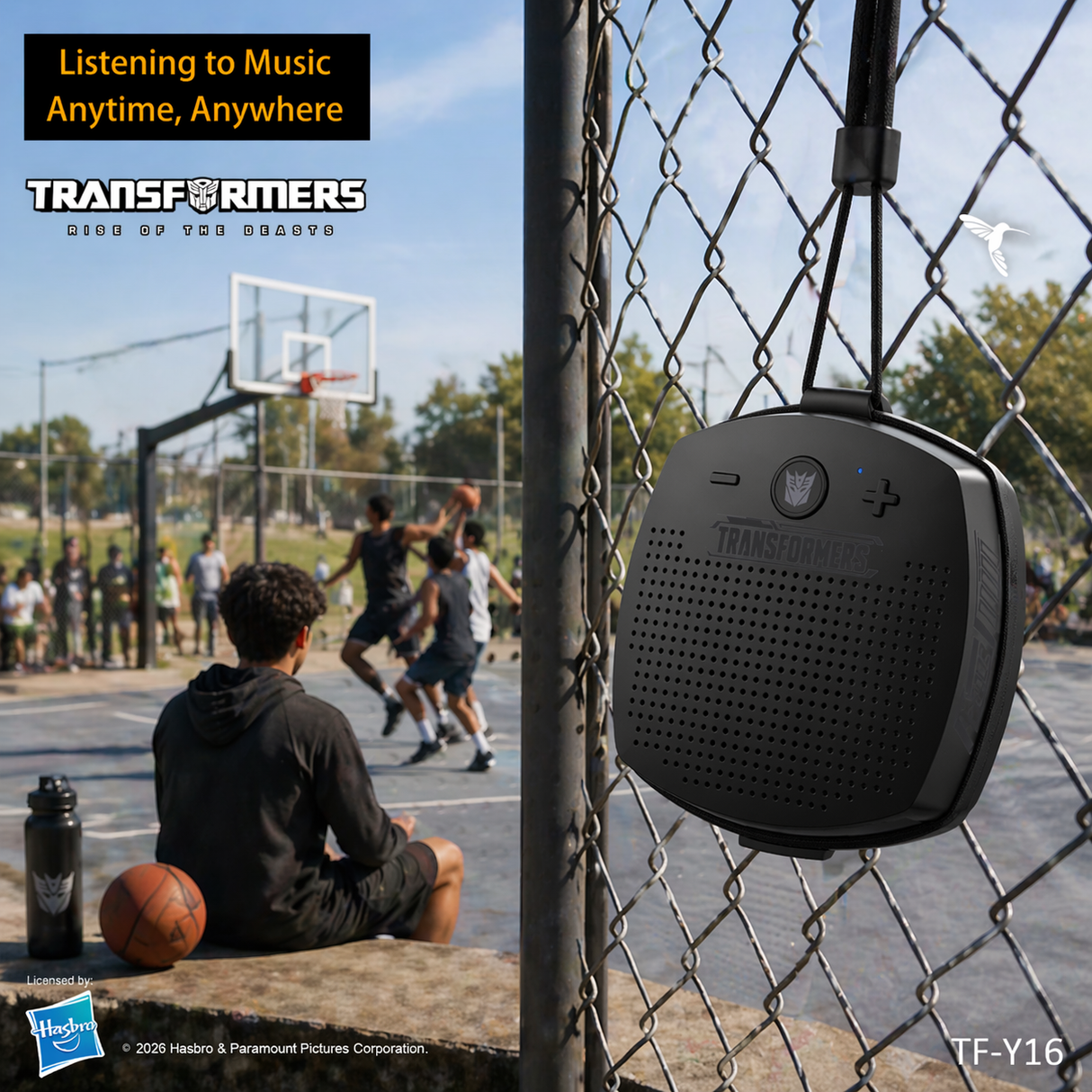Transformers TF-Y16 FlexCube Design Bluetooth Speaker 45mm 4.3W Portable TWS Wireless Speaker IPX5 Waterproof, TWS Stereo Pairing, Built-in Mic