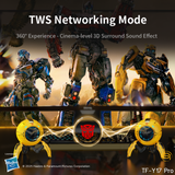 Transformers TF-Y17Pro Mecha Bluetooth TWS Speaker, 10W Hi-Fi 57mm Driver, Portable RGB Speaker with Detachable Foldable Tri-Pedal Stand, 2000mAh, Gaming Desk Décor Autobots
